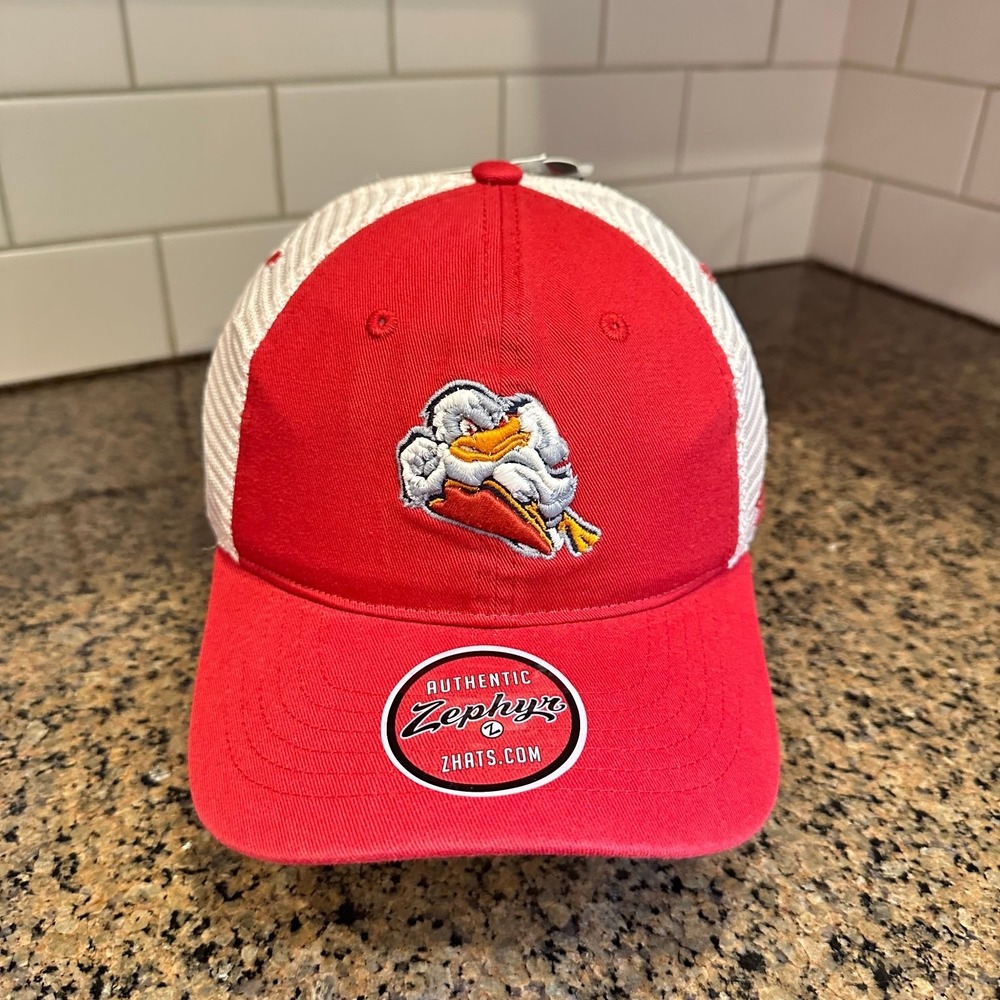 Stevens Institute of Technology Ducks Zephyr Hat Snapback Red NCAA Mesh Back New